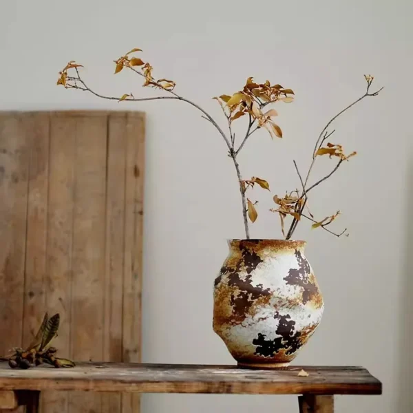 Jingdezhen Tall Porcelain Vase for Chic Pampas Arrangements