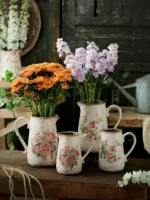 Retro Creative Art Cerc Flower Vase Bottle Home Decoration Living Room Water Cultivation Container Plant Stand Ornament - Image 5