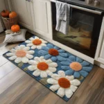 A Daisy pattern non-slip bath mat, machine washable, suitable for bathroom, bedroom, entrance - both indoor and outdoor use - Image 2