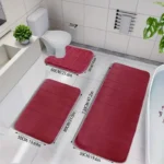 Soft & Absorbent 3-Piece Memory Foam Bath Mat Set - Image 6