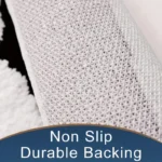 1pc "BATH" Design Non-Slip Bath Mat, Ultra Absorbent Polyester Bathroom Rug, Black and White Textured Entryway Carpet - Image 6
