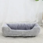 Bed for Dog Cat Pet Square Plush Kennel Medium Small Dog Sofa Bed Cushion Pet Calming Dog Bed House Pet Supplies Accessories - Image 4
