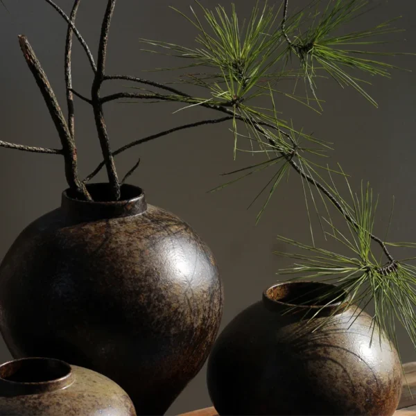 Tranquil Zen Retro Ceramic Vase for Elegant Home Decor