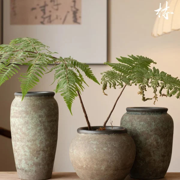 Zen-Inspired Handmade Clay Vase for Serene Home Decor