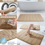 Super Absorbent Bath Mat Memory Foam Carpet Non-slip Bathroom Rug Bathtub Side Floor Rugs Shower Room Doormat Toilet Footpad - Image 6