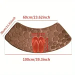 Curved bathroom mat thickened shower room absorbent door mat toilet bathroom non-slip mat dirt-resistant entrance mat - Image 2