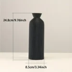 Modern Black Plastic Vase - Chic Boho Decor for Every Room - Image 5