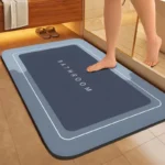 Modern Minimalist Bathroom Mat Soft Diatomaceous Earth Entrance Mat Absorbent And Non Slip Bathroom Floor Mat Toilet Door Mat - Image 2