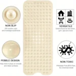 non-slip bathtub mat shower mat with drain holes and suction cups machine washable household bathroom shower carpet bathroom - Image 5