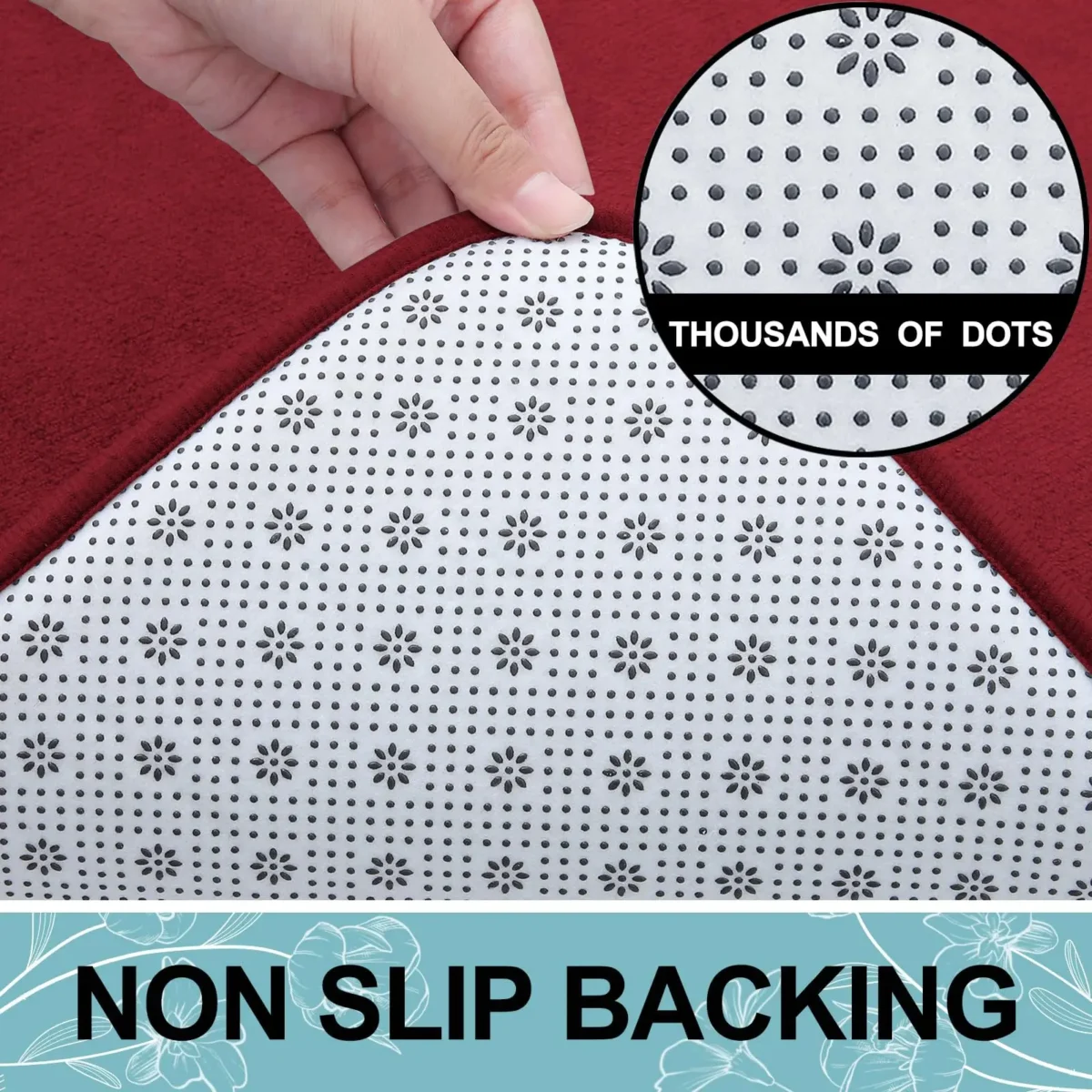 Olanly Silicone Bath Mat Memory Foam Carpet Non-Slip Shower Bathroom Rug Soft Foot Mat Stone Floor Super Absorbent Quick Dry Rug - Image 5