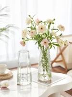 Modern Simplici Glass Flower Vase Decorative Pieces Living Room Decor Fre Roses And Lilies Water Cultivated Home Decor