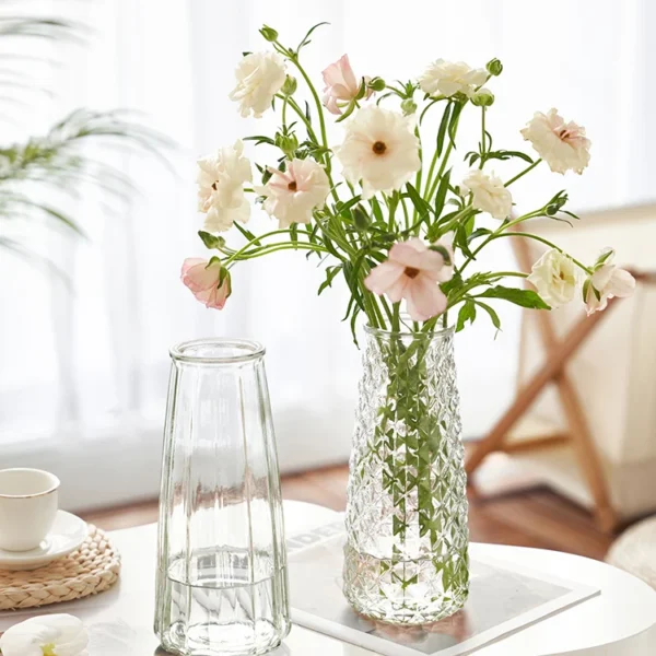 Modern Simplici Glass Flower Vase Decorative Pieces Living Room Decor Fre Roses And Lilies Water Cultivated Home Decor