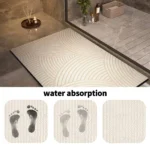 Super Absorbent Bath Mats Bathroom Anti Slip Shower Foot Mat Quick Dry Bathtube Carpet Toilet Rug Doormat Washable - Image 3