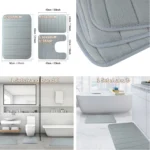 Super Absorbent Bath Mat Memory Foam Carpet Non-slip Bathroom Rug Bathtub Side Floor Rugs Shower Room Doormat Toilet Footpad - Image 3