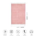 YEUZLICOTTO Striped Cotton Turkish Sport Bath Towel with Tassels Travel Gym Camping Sauna Beach Pool Blanket Absorbent Easy Care - Image 6