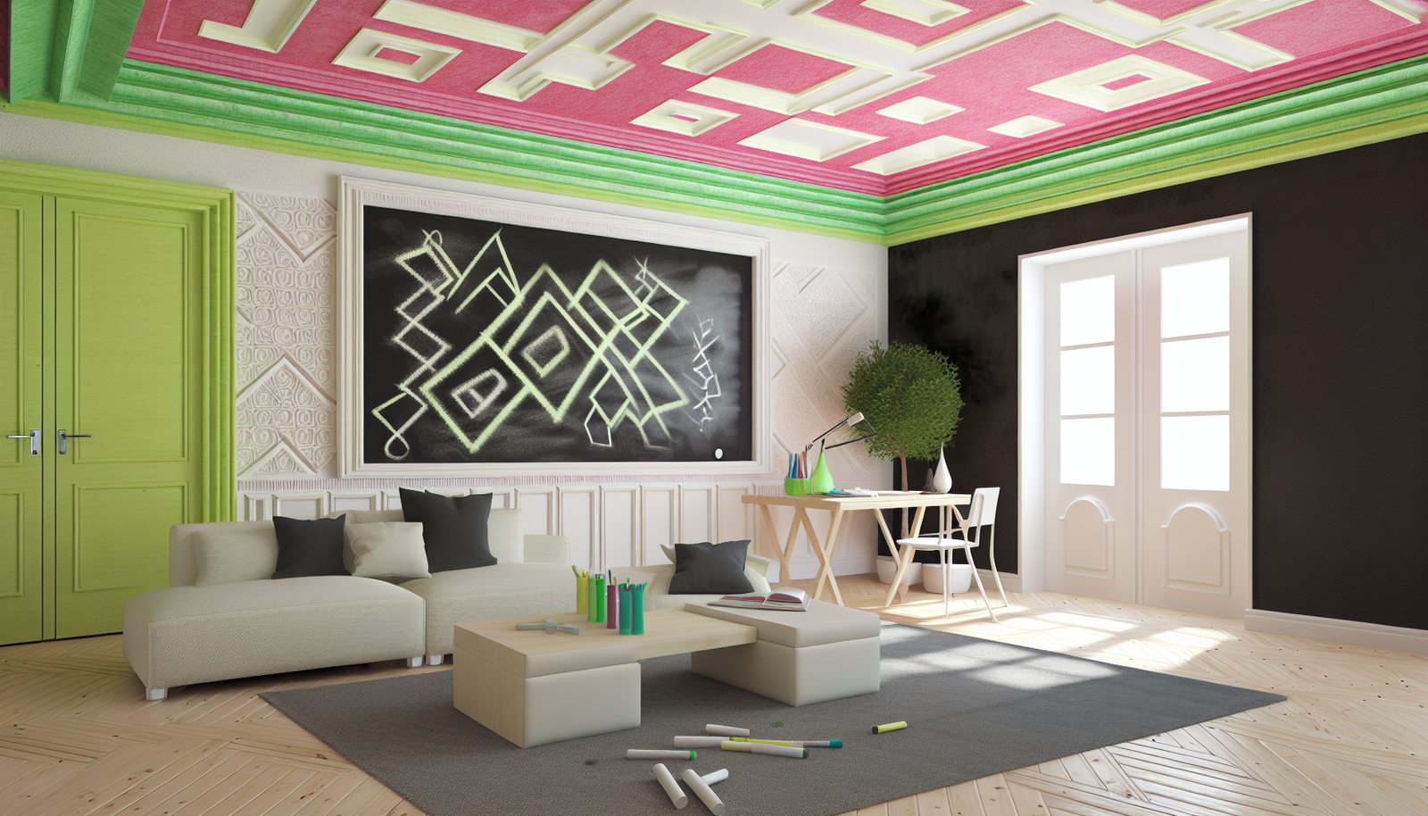 Accent Walls Using Chalkboard Paint