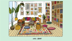 Boho Inspired Home Libraries