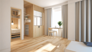 Small Space Solutions Using Light Wood