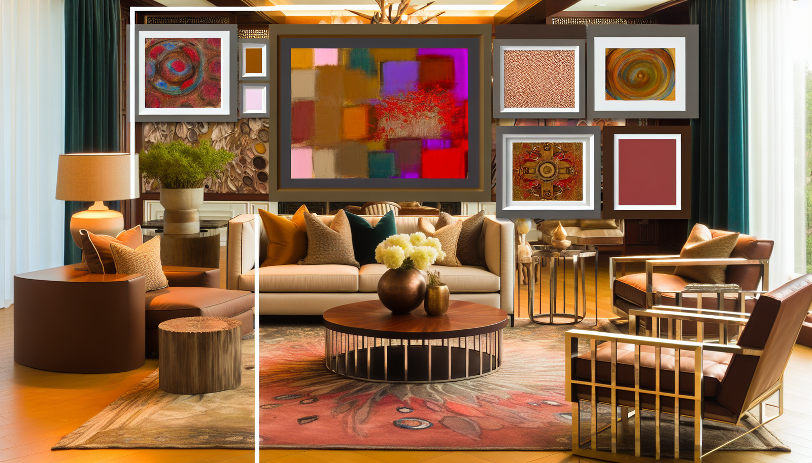 Striking the Perfect Balance: Mixing Bold Art with Subtle Accessories for Stunning Interiors