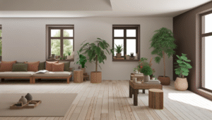 Green Haven Residence sustainable open living layout with deck and large windows