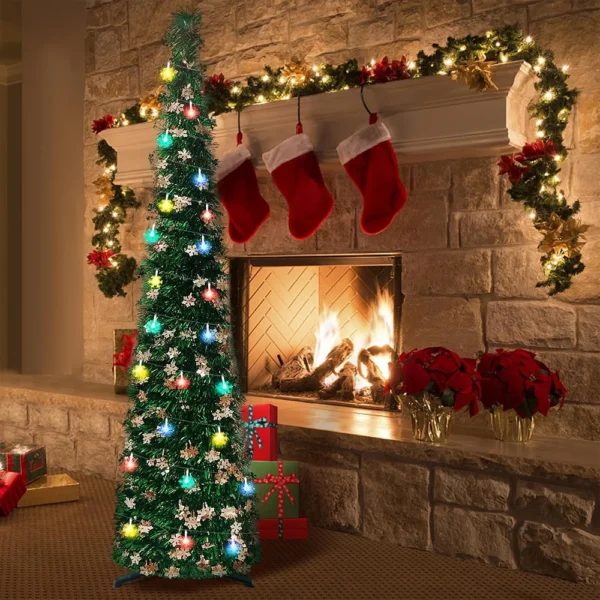 5 ft Telescopic Christmas Tree - Hassle-Free Holiday Decor
