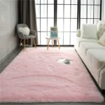 Super Soft Shaggy Carpet for Living Room Bedroom Fluffy Indoor Plush Area Rug Home Furry Floor Mats Kids Nursery Girls Pink Rug