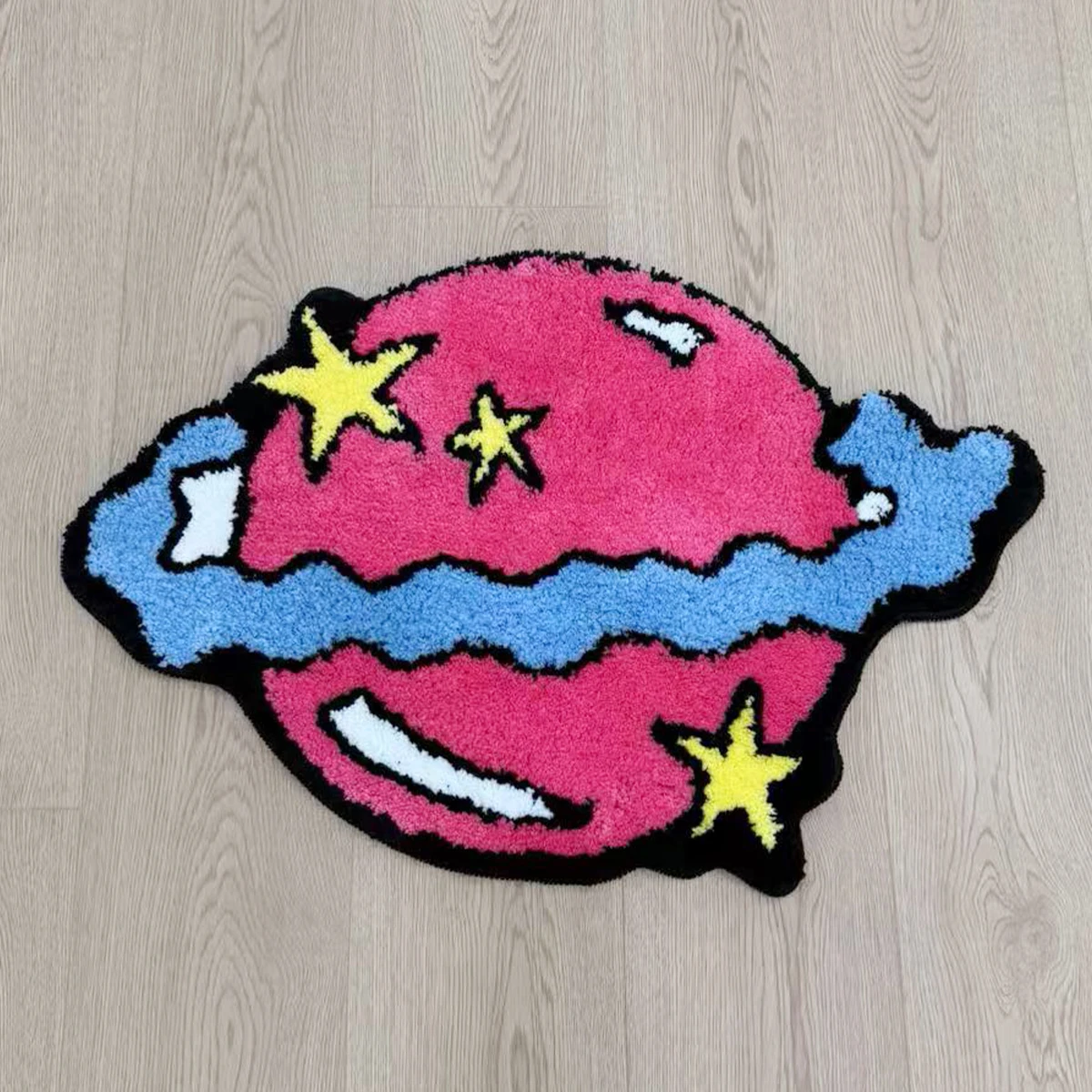 Kf-S0F26Cc0536A54461B625Dc9Cfdd84524X Hot Selling Pink Planet Tufted Rug Living Area Bedroom Flooring Mat Fluffy Washable Anti Slip Room Home Decor Nursery Carpet Pad - Image 1