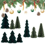 Eco-Friendly Honeycomb Origami Christmas Tree Ornaments