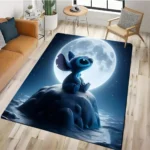 MINISO Kawaii Cartoon Stitch Carpet for Living Room Decor Sofa Rug Kid's Playroom Bedroom Bedside Crawl Play Soft Floor Mat