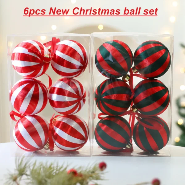 6 pcs Eco-Friendly Christmas Ball Set for Elegant Decor