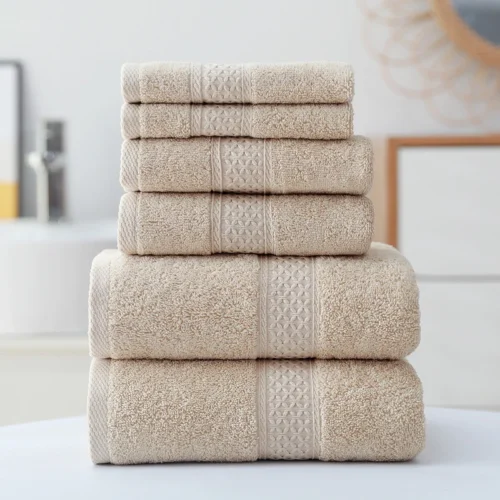 Luxurious 3-Piece Cotton Towel Set - Soft, Absorbent & Eco-Friendly