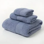 Luxurious 3-Piece Cotton Towel Set - Soft, Absorbent & Eco-Friendly - Image 2