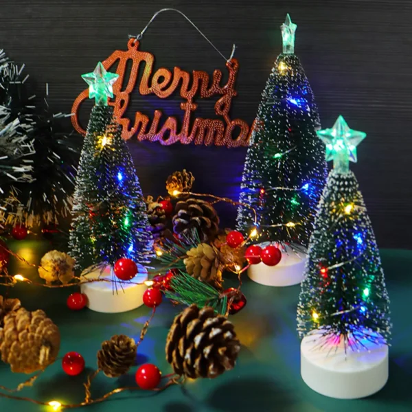 Colorful Glowing Pine Needle Christmas Tree Decor