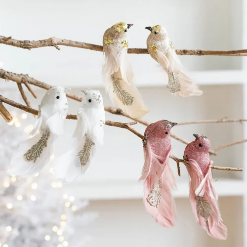 Lifelike Foam Feather Bird for Christmas & DIY Decor