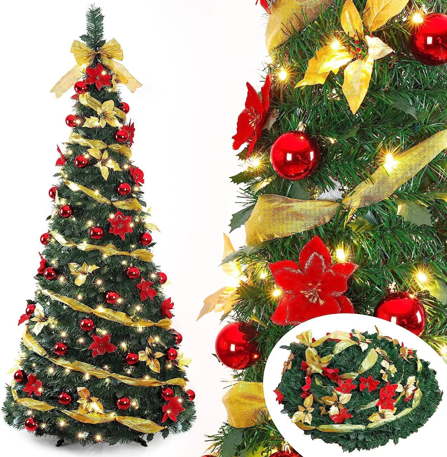 Kf-S7D4134B2899B4D56B2Ddaeaf956D0295A Customizable 6 Ft Christmas Tree - Safety Certified &Amp;Amp; Foldable - Image 1