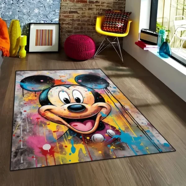 Mickey Mouse Rug Colourful Mickey Mouse Rug Modern Kids Room RugMinnie Mouse Rug Soft Gift Rug NonSlip Nursery Rugs Area Rug
