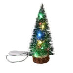 Customizable Green & White Pine Tree for Holiday Decor