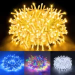 Festive LED Lights with Bulbs - Safe Christmas Decor 220 V