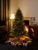 Lifelike Pre-lit Christmas Tree with LED Lights - Multiple Sizes