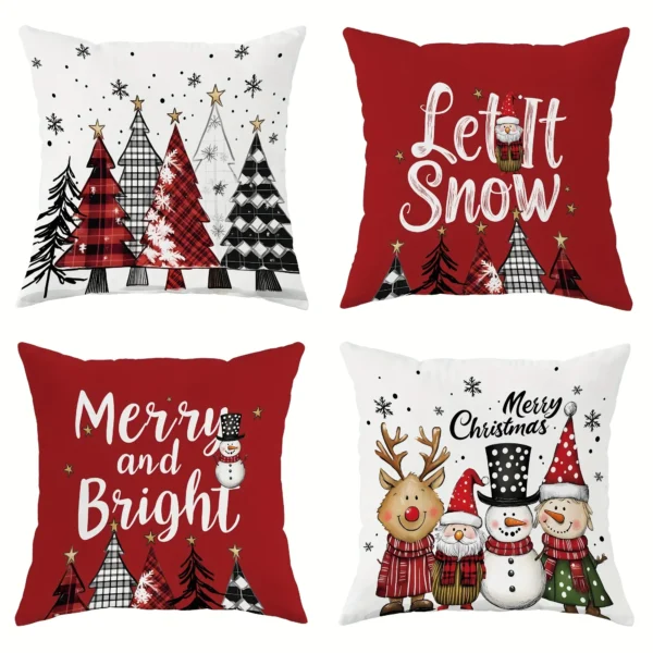 Festive Non-Woven Pillowcase for Christmas & New Year Decor