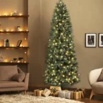 6 FT Slim Christmas Tree - Easy Set-Up, Space-Saving Decor