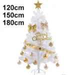 Elegant White Christmas Tree - 120/150/180 cm PVC Decor