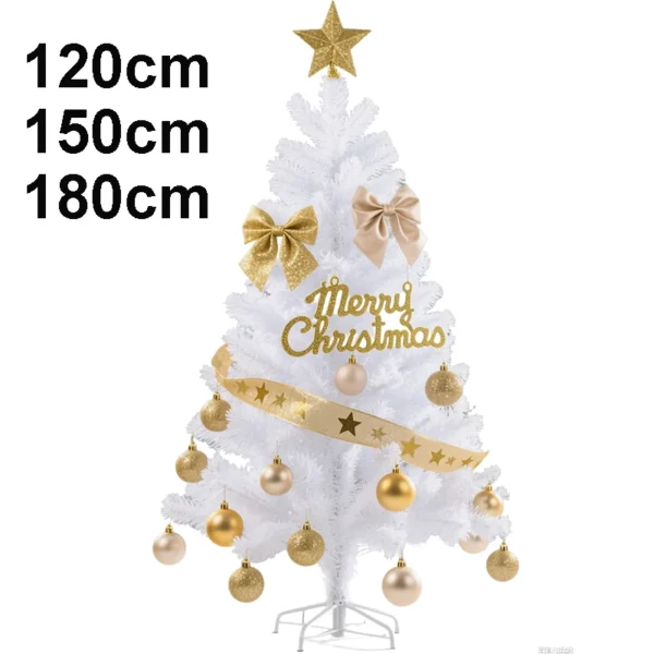Elegant White Christmas Tree - 120/150/180 cm PVC Decor