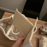 Multifunctional Mommy Bag Cotton Rope Diaper Bag Travel Portable Handbag Multifunctional Baby Products Organizer Basket photo review