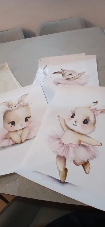 Whimsical Ballerina Bunny Canvas Set for Girls' Rooms photo review