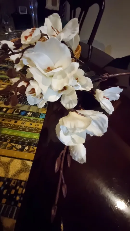 Elegant Magnolia Silk Flower Set - 5 Forks, 20 Heads for Home Decor photo review