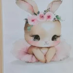 Whimsical Ballerina Bunny Canvas Set for Girls' Rooms photo review