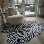 Chic 3 D Striped Luxury Rug: Washable, Anti-Slip Modern Style photo review