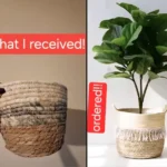 Handwoven Straw Flower Basket - Nordic Pastoral Decor photo review