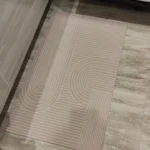 Bathroom Carpet Non-slip Strong Absorbent Floor Mats Home Decor Beige Stripes Bath Mat Toilet Entrance Area Rug Alfombra De Baño photo review